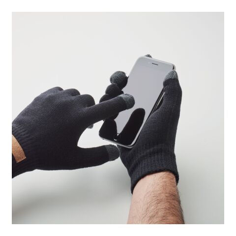 Gants tactiles en RPET noir | sans marquage | non disponible | non disponible | non disponible
