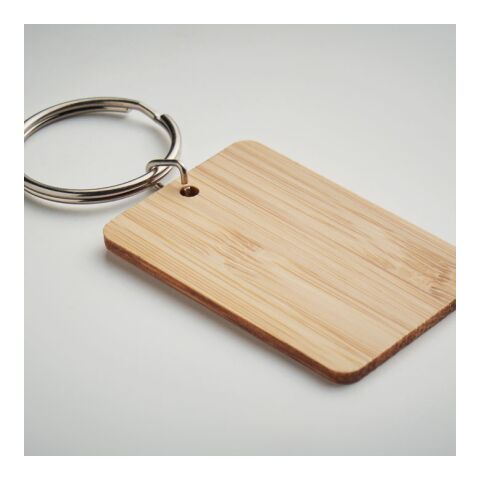 Porte-clés rectangulaire bambou bois | sans marquage | non disponible | non disponible | non disponible