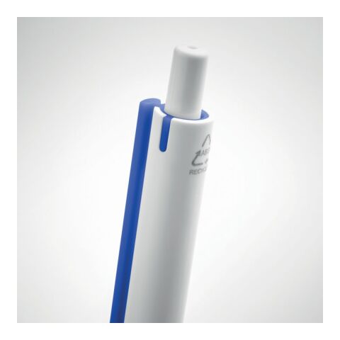 Stylo poussoir en ABS recyclé bleu | sans marquage | non disponible | non disponible