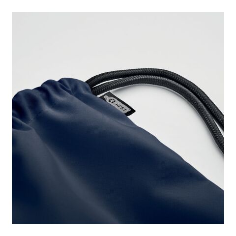 Grand sac à cordon 300D RPET bleu | sans marquage | non disponible | non disponible | non disponible