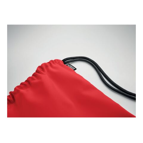 Grand sac à cordon 300D RPET rouge | sans marquage | non disponible | non disponible | non disponible