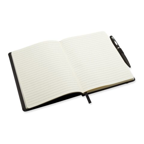 Carnet de note avec stylo A5 - pages lignées noir | sans marquage | non disponible | non disponible