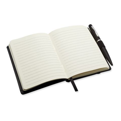 Carnet de note avec stylo A6 - pages lignées noir | sans marquage | non disponible | non disponible | non disponible