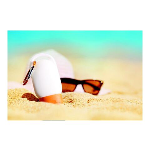 Crème solaire protection SPF30 30ml avec mousqueton orange | sans marquage | non disponible | non disponible | non disponible