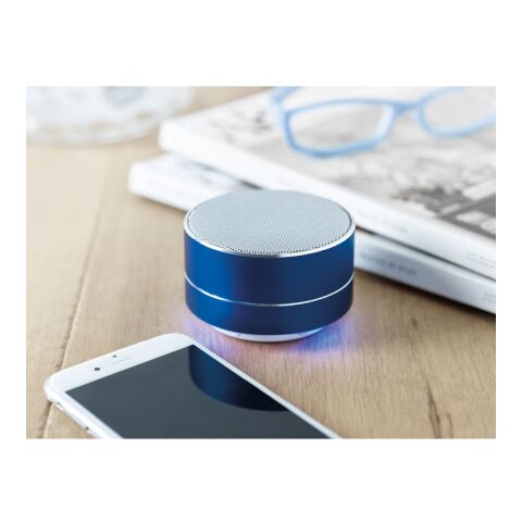 Haut-parleur bluetooth rond bleu royal | sans marquage | non disponible | non disponible | non disponible