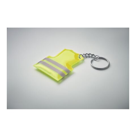 Porte-clés gilet de sécurité jaune fluo | sans marquage | non disponible | non disponible