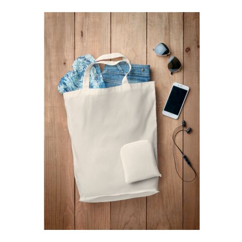 Sac shopping pliable en coton blanc | sans marquage | non disponible | non disponible | non disponible