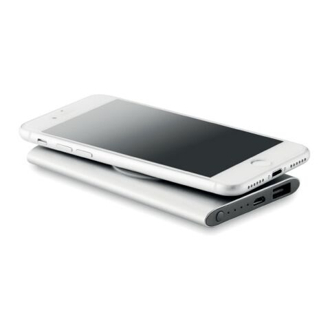 Powerbank sans fil 4000mAh type C DC5V argent mate | sans marquage | non disponible | non disponible | non disponible