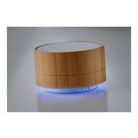 Haut-parleur Bluetooth Bambou. blanc | sans marquage | non disponible | non disponible | non disponible