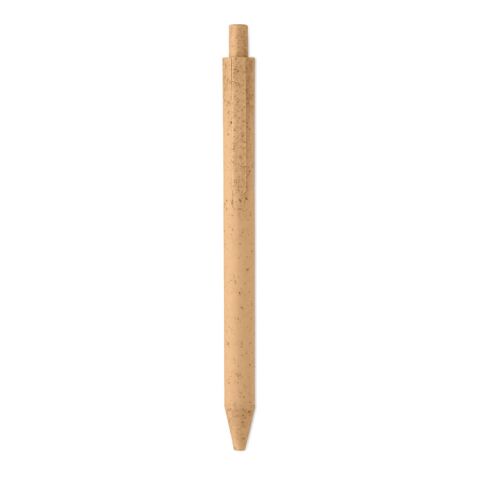 Stylo poussoir blé paille PP. orange | sans marquage | non disponible | non disponible