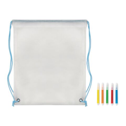 Sac à cordon non tissé bleu ciel | sans marquage | non disponible | non disponible | non disponible