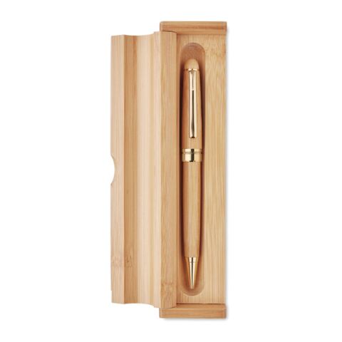 Stylo bille coffret bambou bois | sans marquage | non disponible | non disponible | non disponible