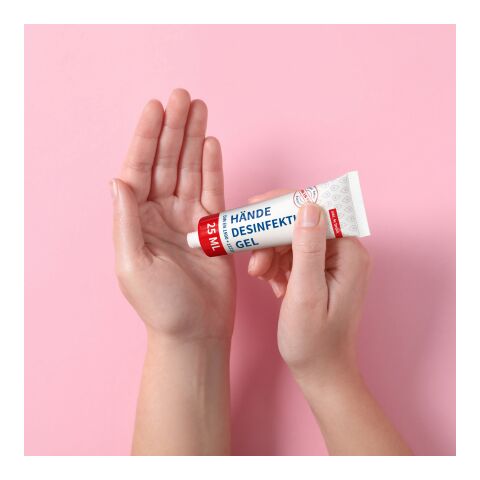Tube de 25 ml - Gel désinfectant pour les mains - FullbodyPrint Blanc | sans marquage