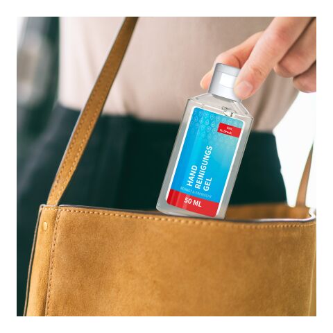 Bouteille de 50 ml - Gel pour le nettoyage des mains - Body Label Transparent | sans marquage