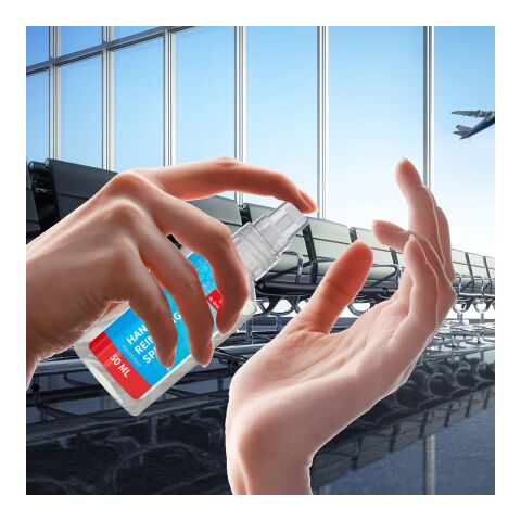 Spray de 50 ml - Spray nettoyant pour les mains - Body Label Transparent | sans marquage