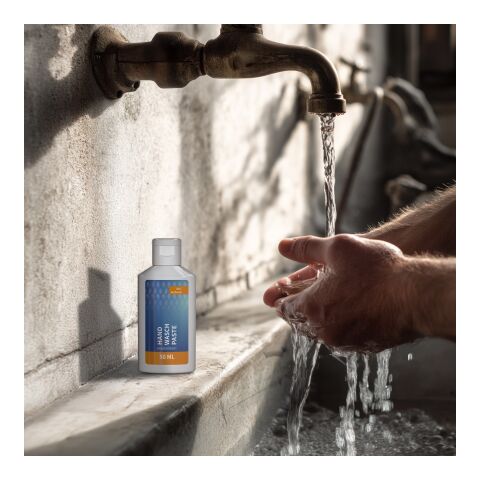 Bouteille de 50 ml - Pâte de nettoyage des mains - Body Label Blanc | sans marquage