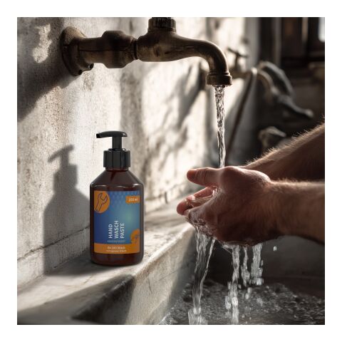 Distributeur avec pompe de 250 ml - Pâte professionnelle de nettoyage des mains - Body Label Brun | sans marquage