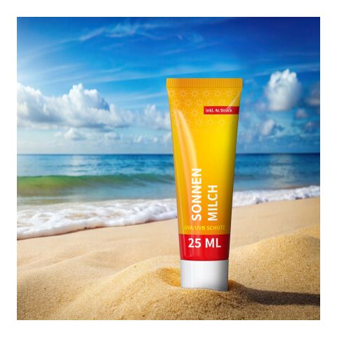 Tube de 25 ml - Lait solaire FPS 30 - FullbodyPrint Blanc | sans marquage