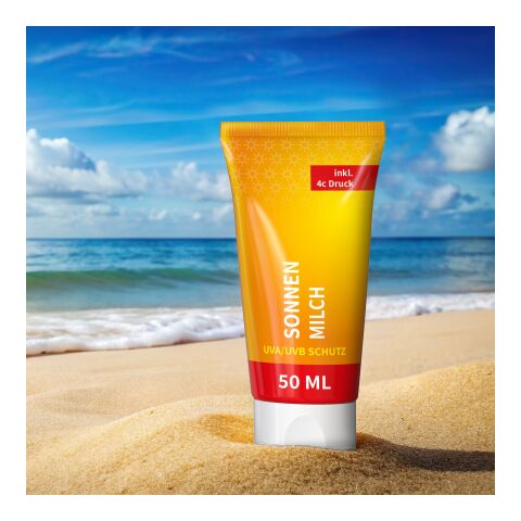 Tube de 50 ml - Lait solaire sensible FPS 30 - FullbodyPrint Blanc | sans marquage