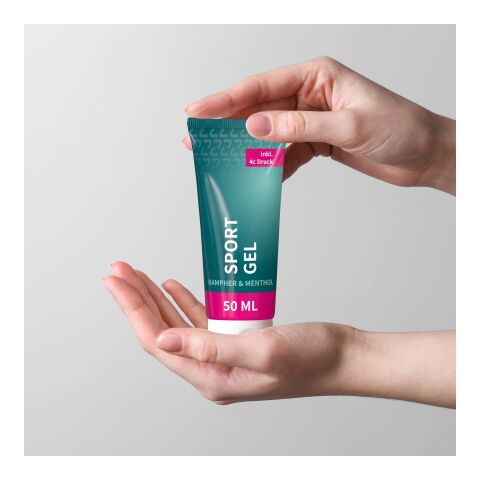 Tube de 50 ml - Gel sportif - FullbodyPrint Blanc | sans marquage