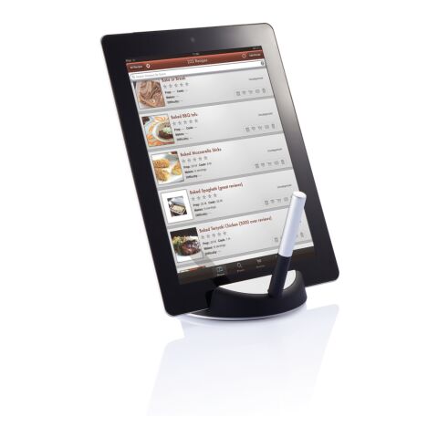 Support à tablette avec stylet Chef noir-argent | sans marquage | non disponible | non disponible | non disponible