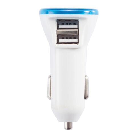 Double chargeur allume-cigare USB 2.1A bleu-blanc | sans marquage | non disponible | non disponible