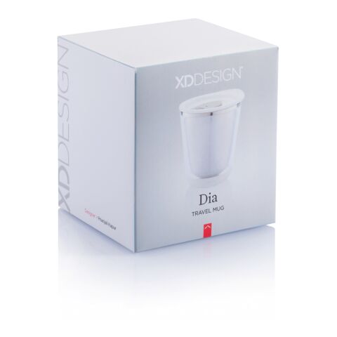 Tasse de voyage Dia blanc-gris | sans marquage | non disponible | non disponible | non disponible