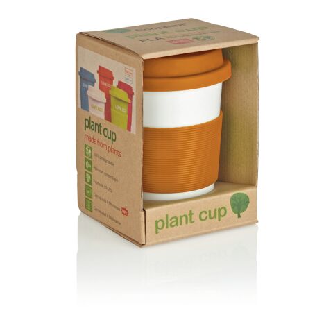 Tasse à café en PLA orange-blanc | sans marquage | non disponible | non disponible