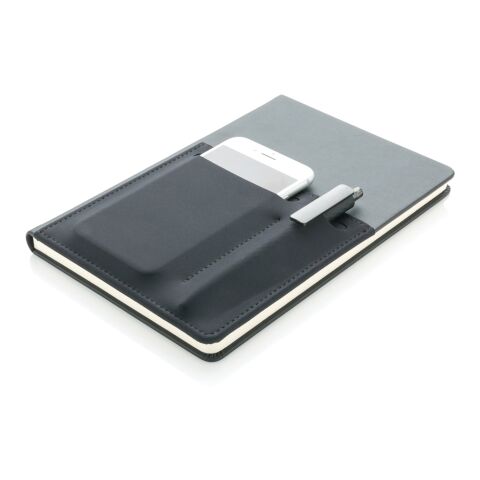 Carnet de notes A5 Deluxe avec pochettes noir | sans marquage | non disponible | non disponible