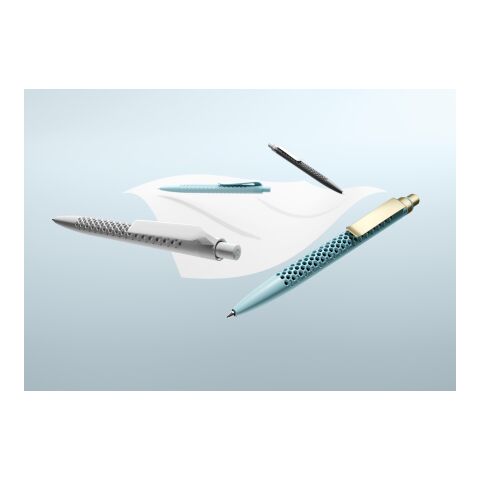 Prodir QS40 stylo à bille à poussoir mat et agrafe métal blanc/argent | non disponible | sans marquage