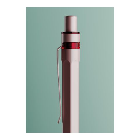 Prodir QS50 stylo à bille à poussoir Stone et agrafe métal blanc/argent | non disponible | sans marquage