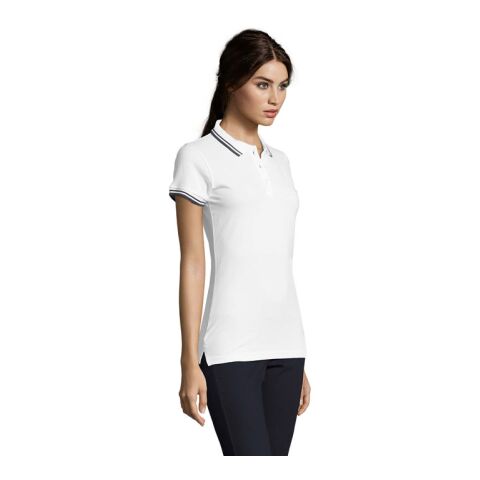 PASADENA WOMEN POLO 200 blanc/marine | XL | sans marquage | non disponible | non disponible | non disponible