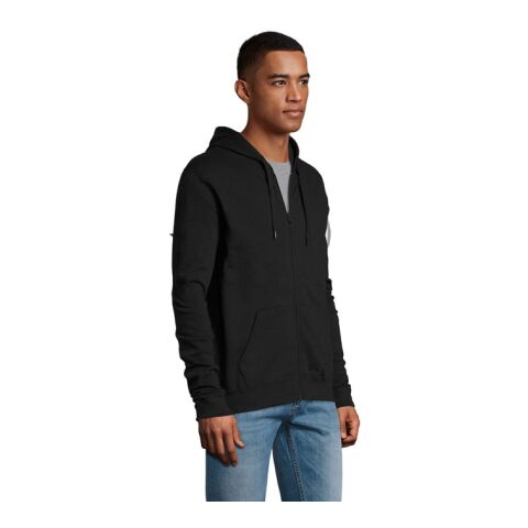 STONE UNI HOODIE 260g noir | S | Sérigraphie 1 couleur | Bras droit | 100 mm x 70 mm | non disponible