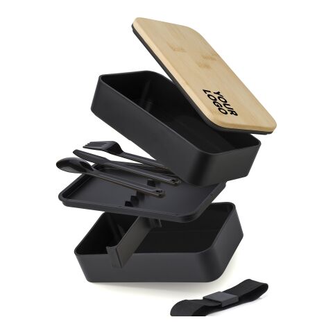 Lunch box double compartiment en PP Maxton blanc | sans marquage | non disponible | non disponible