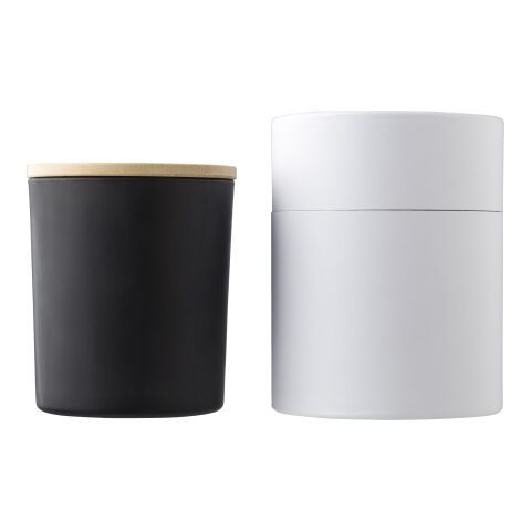 Bougie dans un support en verre Matthew noir | sans marquage | non disponible | non disponible