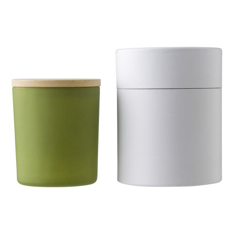 Bougie dans un support en verre Josiah blanc | sans marquage | non disponible | non disponible