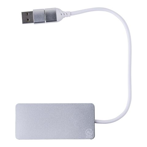 Hub en aluminium recyclé Layton argent | sans marquage | non disponible | non disponible