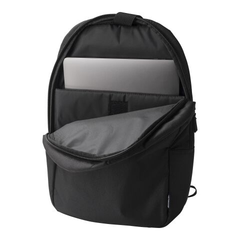 Sac à dos porte-ordinateur en polyester rPET Phineas noir | sans marquage | non disponible | non disponible