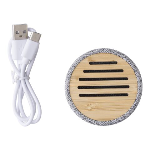 Enceinte sans fil en bambou Cory gris | sans marquage | non disponible | non disponible