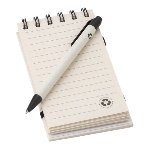 Carnet à spirale A6 en carton recyclé Martha noir/blanc | sans marquage | non disponible | non disponible