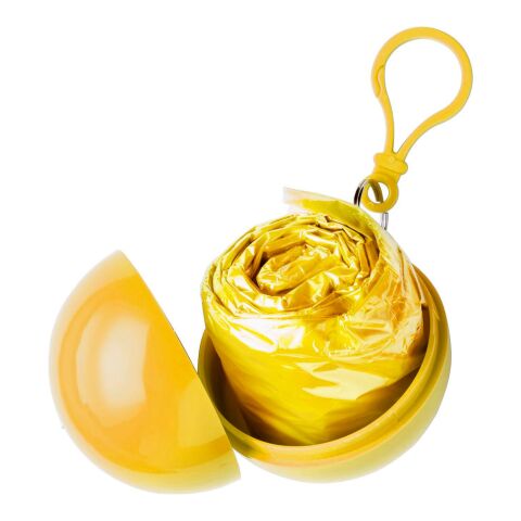 Etui boule contenant un poncho, jaune | sans marquage | non disponible | non disponible