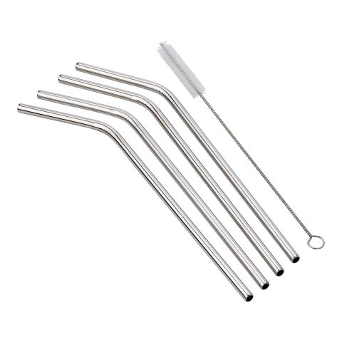 Set de 4 pailles en acier inoxydable argent | sans marquage | non disponible | non disponible