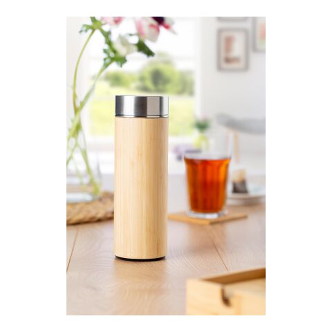 Bouteille thermos en bambou (420 ml) marron | sans marquage | non disponible | non disponible