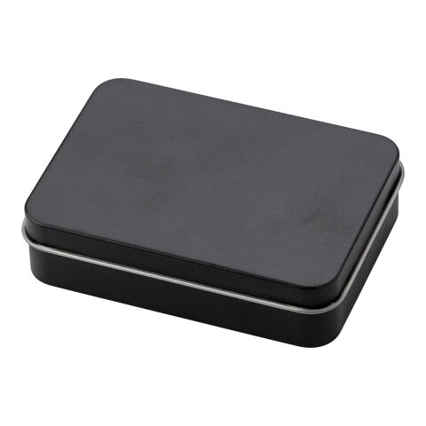 Cartes à jouer dans un étui en métal noir | sans marquage | non disponible | non disponible