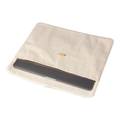 Pochette ordinateur portable en coton 220 gr/m² Dirk beige | sans marquage | non disponible | non disponible