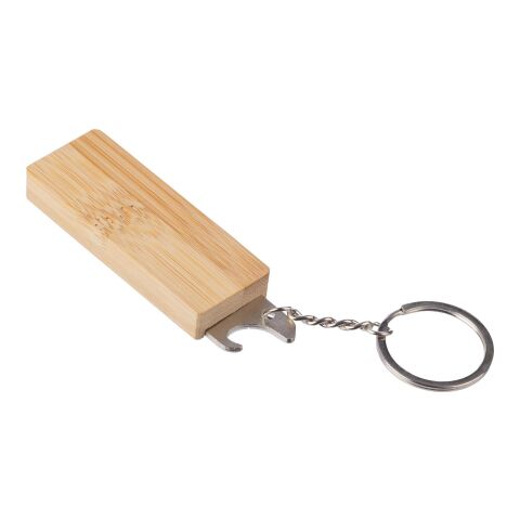 Porte-clés en bambou Klaus marron | sans marquage | non disponible | non disponible