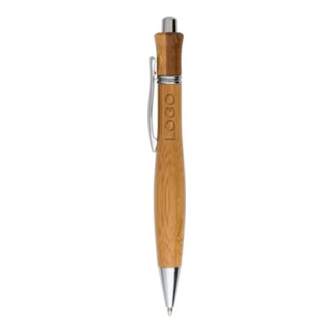 Stylo bille en bois et métal, mine noire. marron | sans marquage | non disponible | non disponible