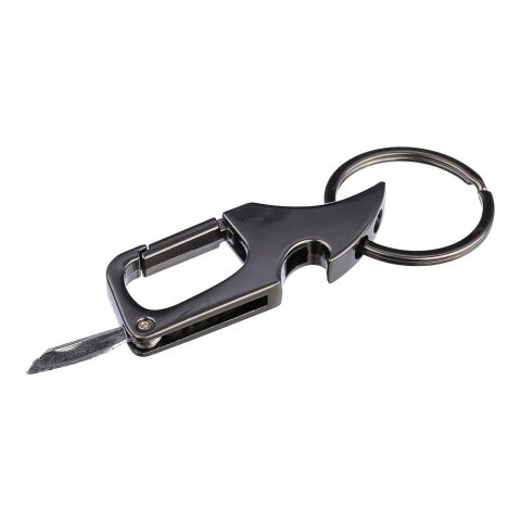 Porte-clés mousqueton en métal Bella gris | sans marquage | non disponible | non disponible