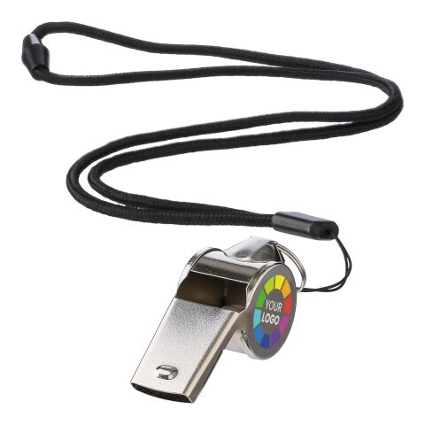 Sifflet tour de cou en métal Rebecca argent | sans marquage | non disponible | non disponible