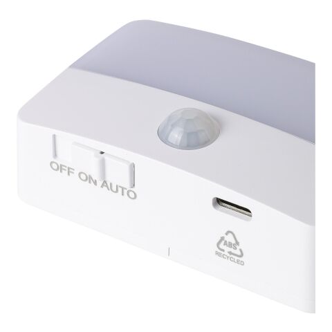 Lampe rechargeable avec détecteur en ABS recyclé Ari blanc | sans marquage | non disponible | non disponible